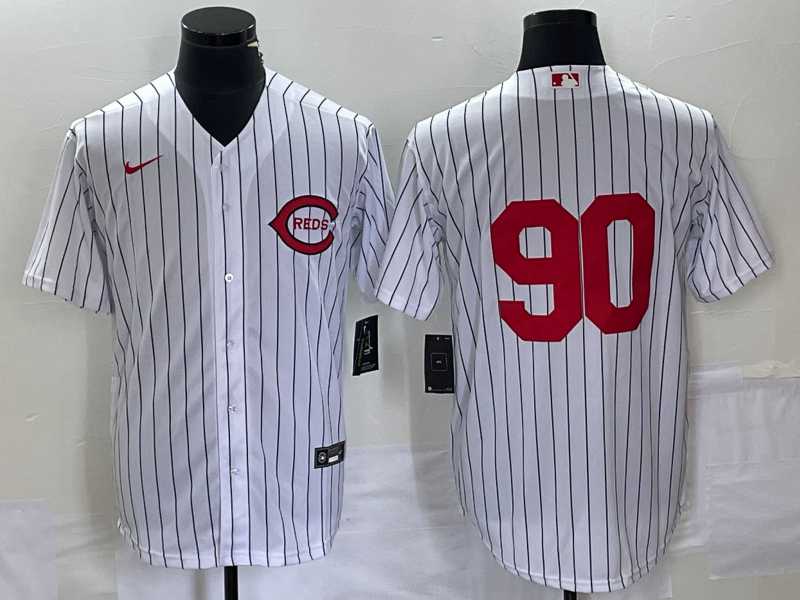 Men%27s Cincinnati Reds #90 White 2022 Field of Dreams Cool Base Jersey->houston astros->MLB Jersey